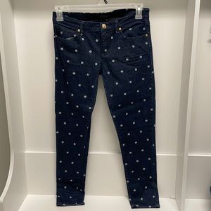 Juicy Couture Floral Embroidered Denim